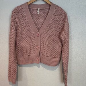 H&M Dusty Pink Knit Cardigan